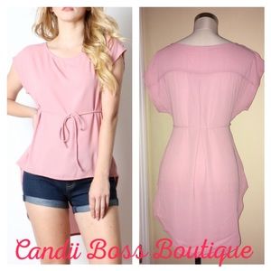⭐️SALE!⭐️ NEW! Hi-Low "Carmen" Top in Dusty Pink
